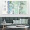 Designart - Blue Abstract Panel I - Geometric Canvas Art